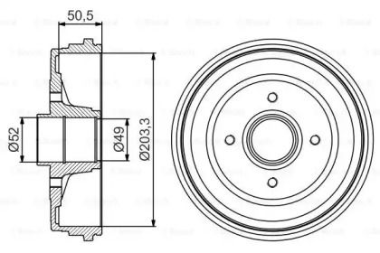Тормозной барабан Bosch BS274842 Тормозной барабан Bosch BS274842