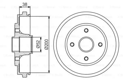 Тормозной барабан Bosch BS274421