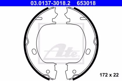 Тормозные колодки ручника ATE BS233357