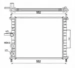 Радиатор охлаждения двигателя NRF BS89734