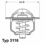 Термостат WAHLER BS54729