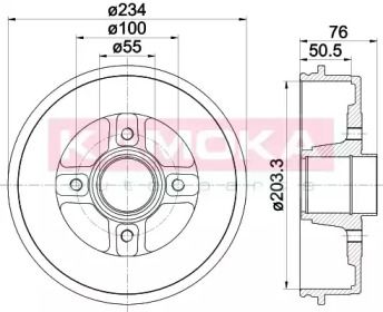 Тормозной барабан Kamoka BS274349