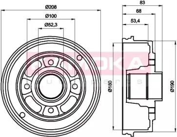 Тормозной барабан Kamoka BS274317