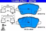 Тормозные колодки ATE Передние BS145157 Тормозные колодки ATE Передние BS145157