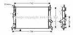 Радиатор охлаждения двигателя AVA BS89967