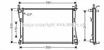 Радиатор охлаждения двигателя AVA BS89725