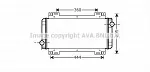 Радиатор охлаждения двигателя AVA BS89553