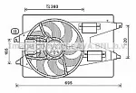 Вентилятор радиатора AVA BS62947