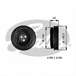 Шкив коленвала GATES BS209997