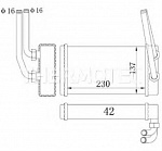 Радиатор печки THERMOTEC BS118157 Радиатор печки THERMOTEC BS118157