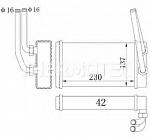 Радиатор печки THERMOTEC BS118157