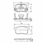 Тормозные накладки NIPPARTS BS146473