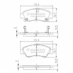 Тормозные накладки NIPPARTS BS146355