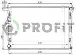 Радиатор охлаждения двигателя PROFIT BS89762