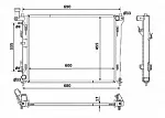 Радиатор охлаждения двигателя NRF BS91082