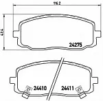 Тормозные накладки BREMBO BS148032