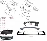 Решетка бампера FORMA PARTS BS107633