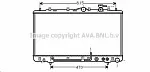 Радиатор охлаждения двигателя AVA BS91281