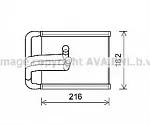 Радиатор печки AVA BS118631 Радиатор печки AVA BS118631