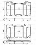 Тормозные накладки BOSCH BS148012