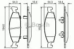 Тормозные накладки BOSCH BS147987