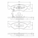 Тормозные накладки NIPPARTS BS145855