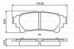 Тормозные накладки BOSCH BS147129