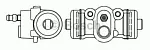 Рабочий тормозной цилиндр BOSCH BS131986