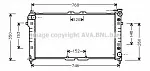 Радиатор охлаждения двигателя AVA BS90851