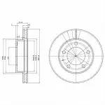 Тормозной диск DELPHI BS139538 Тормозной диск DELPHI BS139538