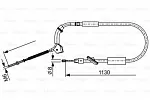 Трос ручника BOSCH BS152379 Трос ручника BOSCH BS152379