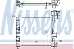 Радиатор охлаждения двигателя NISSENS BS90662