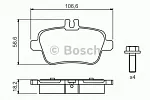 Тормозные накладки BOSCH BS149154 Тормозные накладки BOSCH BS149154