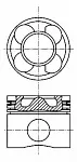 Поршень двигателя NURAL BS79467 Поршень двигателя NURAL BS79467