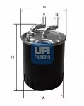Топливный фильтр UFI BS173939