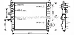 Радиатор охлаждения двигателя AVA BS91192