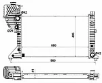 Радиатор охлаждения двигателя NRF BS91822