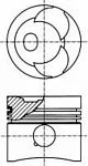 Поршень двигателя NURAL BS79428 Поршень двигателя NURAL BS79428