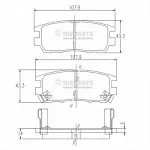 Тормозные накладки NIPPARTS BS145745