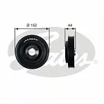 Шкив коленвала GATES BS210004