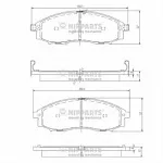 Тормозные накладки NIPPARTS BS149085
