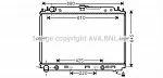 Радиатор охлаждения двигателя AVA BS91755