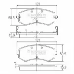Тормозные накладки NIPPARTS BS146405