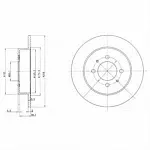 Тормозной диск DELPHI BS136672 Тормозной диск DELPHI BS136672