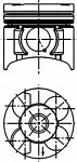 Поршень двигателя KOLBENSCHMIDT BS79526 Поршень двигателя KOLBENSCHMIDT BS79526