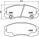 Тормозные накладки BREMBO BS149346 Тормозные накладки BREMBO BS149346