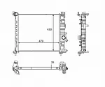 Радиатор охлаждения двигателя NRF BS91674