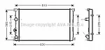 Радиатор охлаждения двигателя AVA BS90027