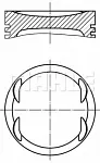 Поршень двигателя MAHLEKNECHT BS79480 Поршень двигателя MAHLEKNECHT BS79480