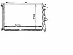 Радиатор охлаждения двигателя NRF BS91062